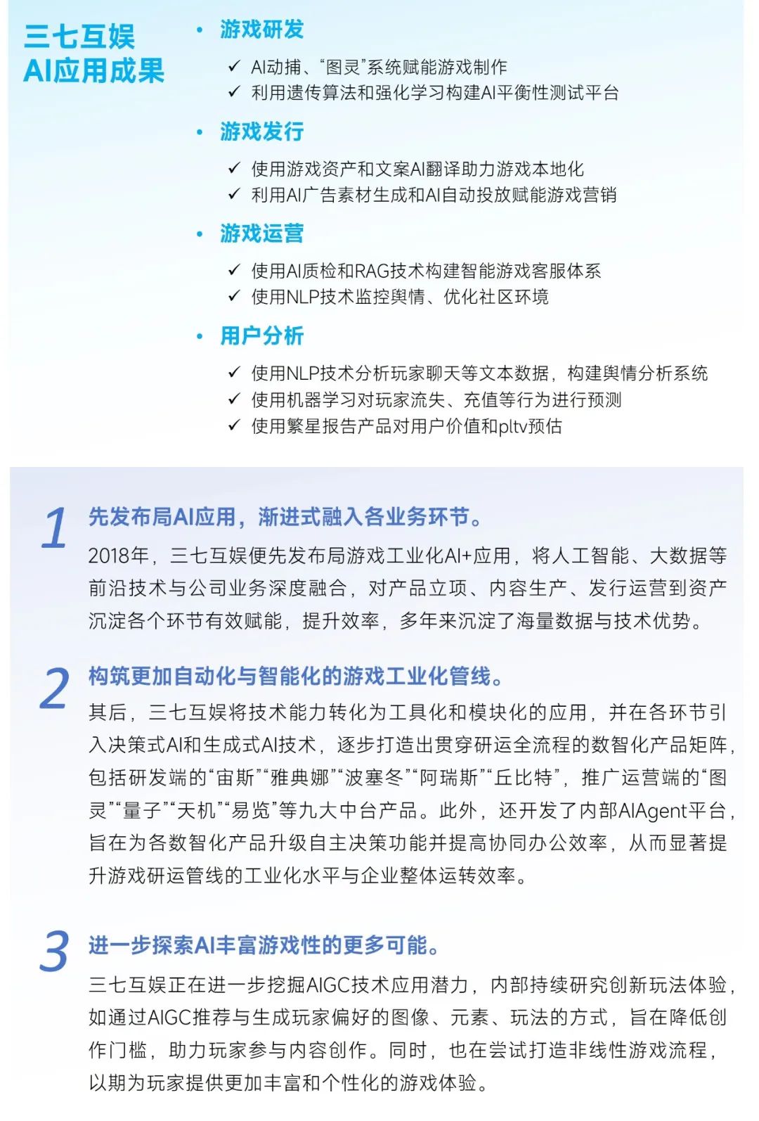 新质生产力报告：七成游戏企业技术投入显著增加 AI应用率99%