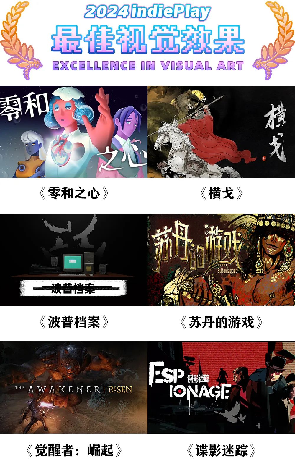 2024 indiePlay中国独立游戏大赛入围名单公布