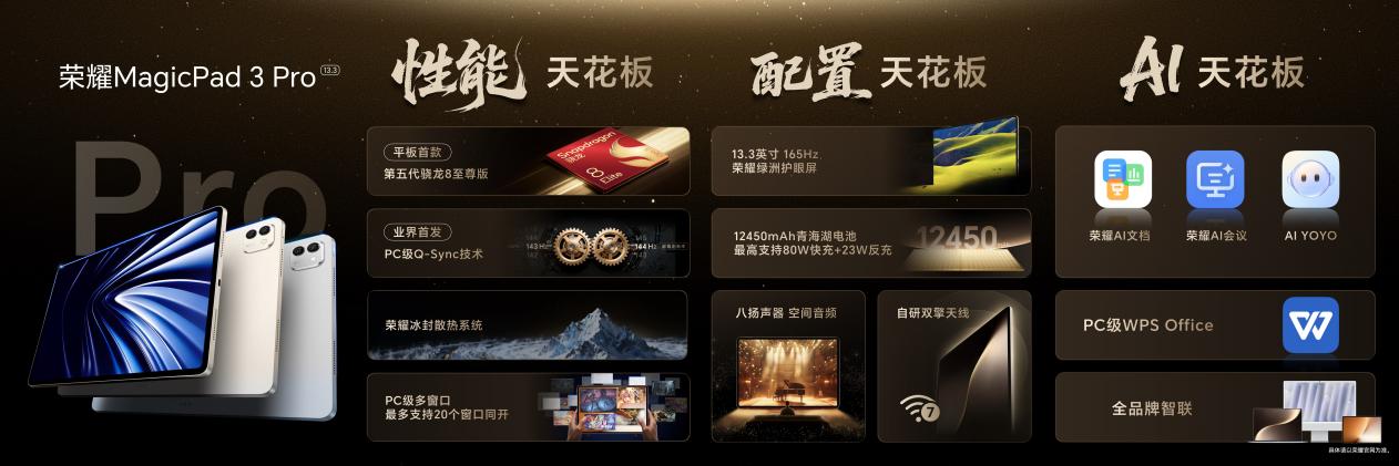 性能最强的安卓平板 荣耀MagicPad3 Pro首销优惠价3799元起