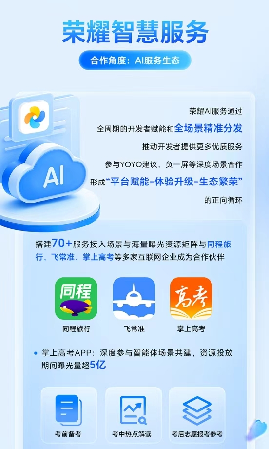 荣耀YOYO智能体携掌上高考掀起AI志愿报考新革命