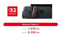 任天堂公开25-26上半财年财报 Switch2销量1036万台