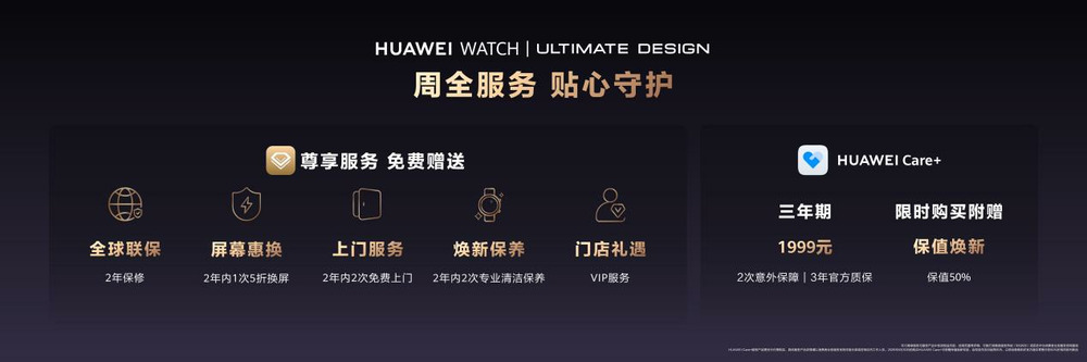 华为发布高端智能手表,HUAWEI WATCH ULTIMATE DESIGN非凡大师紫金款破界而生