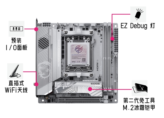迷你性能党的终极选择！微星银色MPG X870I EDGE TI EVO WIFI刀锋 钛主板上市