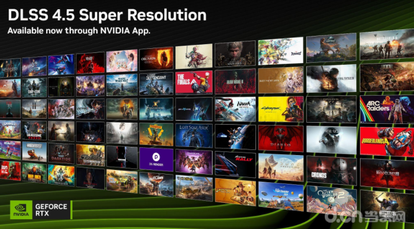 DLSS 4.5 超分辨率现已发布，NVIDIA App 及开发者更新