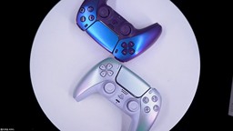 PS5「净彩珠白」「净彩靛青」手柄和主机盖开箱