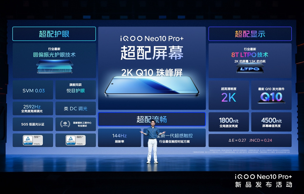 2799元起！2K屏性能旗舰iQOO Neo10 Pro+发布