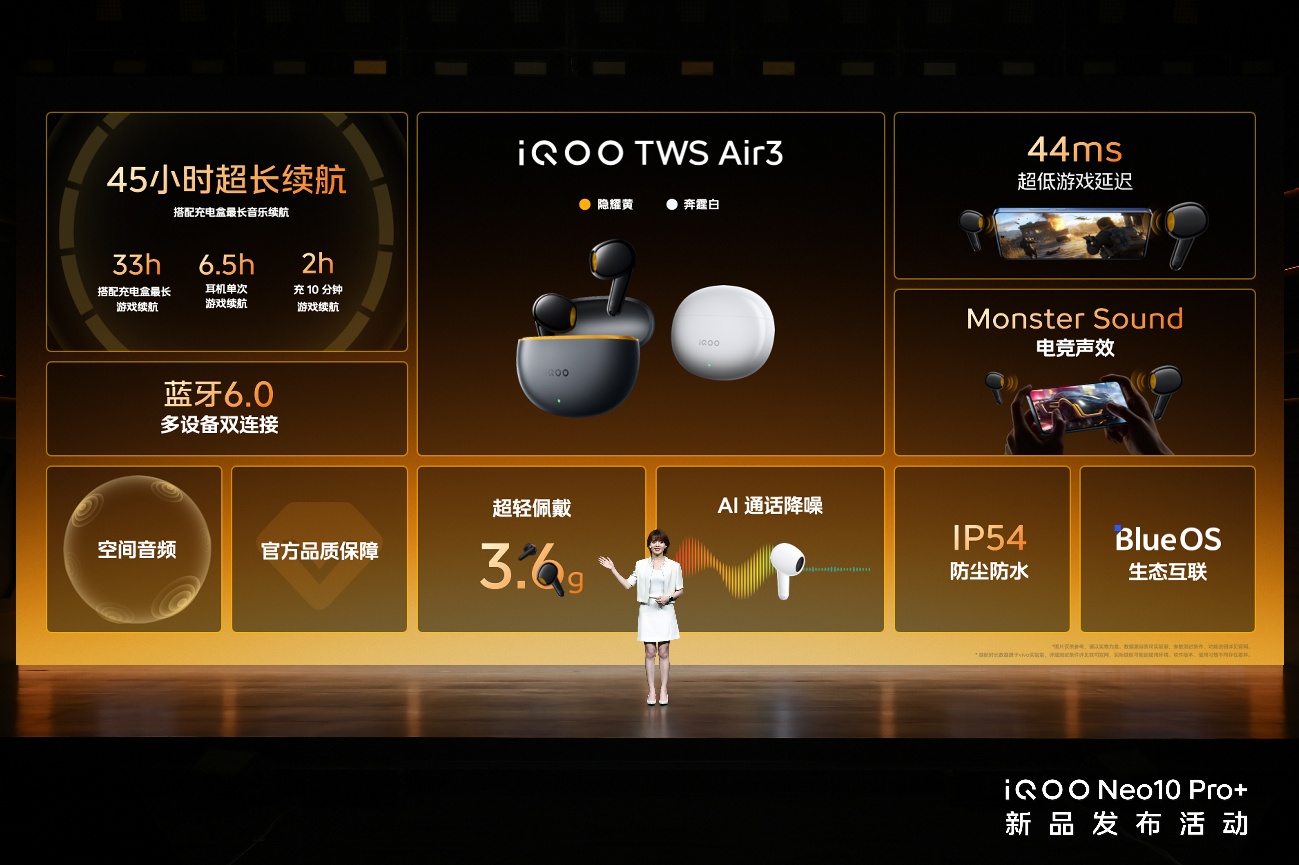 2K屏骁龙双芯旗舰 “超配双芯战神”iQOO Neo10 Pro+发布