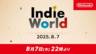 任天堂8月7日Indie World独立游戏直面会全程视频