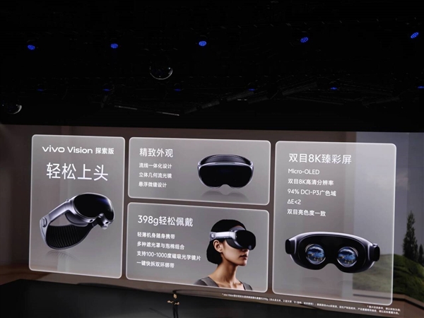 全球最轻的MR头显!vivo Vision探索版亮相:仅重398g