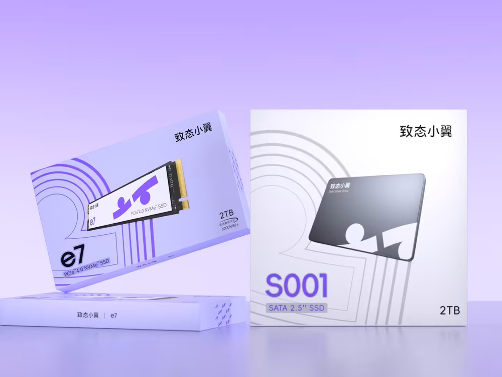 致态推出旗下新品牌致态小翼，新品 e7 / S001 近期陆续上市