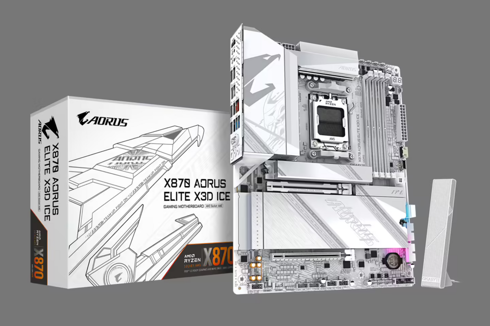 技嘉带来首款 X870 芯片组 "X3D" 系列主板 X870 AORUS ELITE X3D ICE