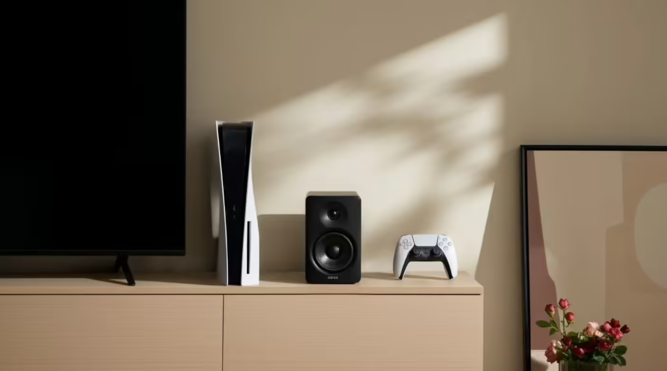 漫步者首款配HDMI eARC的紧凑型有源音箱M90亮相CES2026