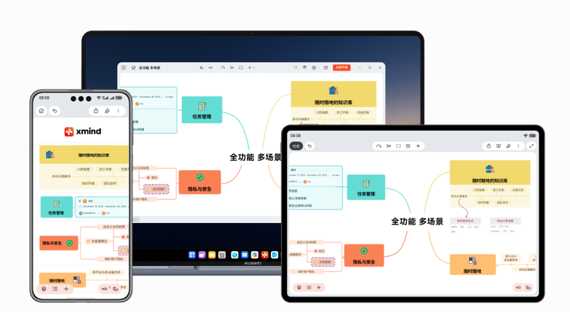 专业生产力再突破！鸿蒙版Xmind完成手机、平板、电脑多终端全面适配
