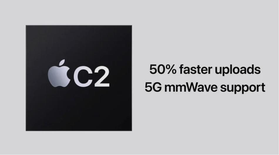 苹果发布自研 C2 5G 调制解调器：上传提速 50%